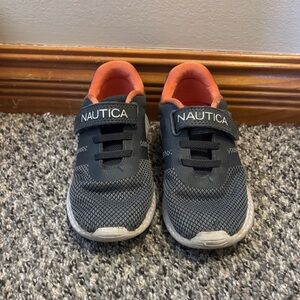 Nautica Kids Black and Orange Sneakers